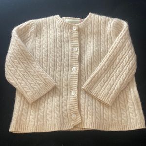 Girls Jillian’s Closet  100% cashmere button up sweater cream 18 months , EUC